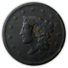 1836 Coronet Head Large Cent Very Fine VF Coin, Damage #1316