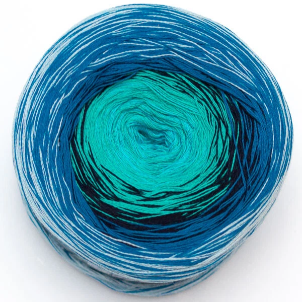 200g RAINBOW COTTON Bobbel Wolle 203 FARBVERLAUF 100% Baumwolle 4-fädig LACE - Bild 1 von 4