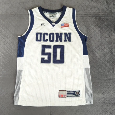 UConn Huskies Basketball Jersey Colosseum Athletics White Embroidered Men Small Cover