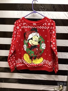 Youth "Disney" Mickey Mouse Christmas Sweater. Size 11-13 - Picture 1 of 2