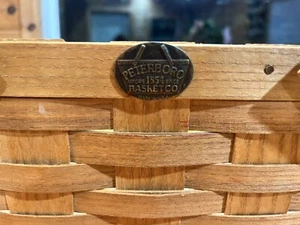 Cesta rectangular Peterboro Basket Co con asas EE. UU. - Imagen 1 de 2