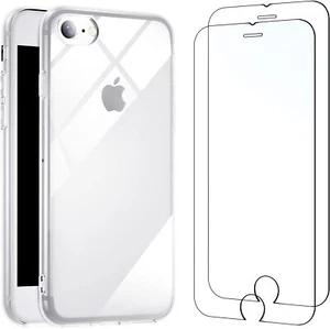 Coque Transparent + Verre trempé Pour iPhone X XS XR XS MAX 6 7 8 PLUS SE 2020 - Imagen 1 de 8