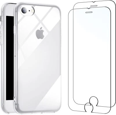 Coque Transparent + Verre trempé Pour iPhone X XS XR XS MAX 6 7 8 PLUS SE 2020 - Photo 1/4