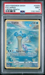 2023 Pokemon Lapras Full Art PSA 9 MINT Crown Zenith #GG05 - Photo 1/2