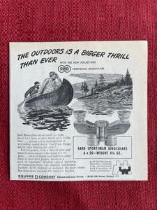 Pubblicità Binocolo Sportivo SARD 1948 Stampa Vintage - Foto 1 di 3