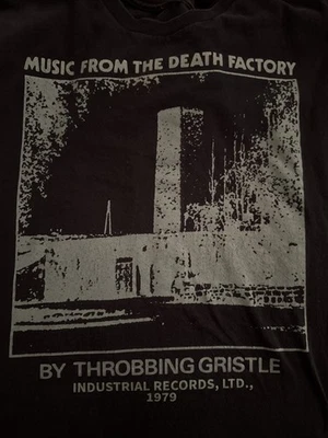 Vintage Throbbing Gristle Tshirt Death Factory 2000s Blk Industrial Rock Band - Image 1 of 4