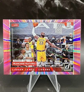 LeBron James 2021-22 Donruss Franchise Features Holo Pink Laser #20 Lakers  - Picture 1 of 2
