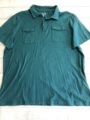 Banana Republic Shirt Mens 2XL Green Polo Double Chest Pocket Casual Cotton - Image 1 of 4