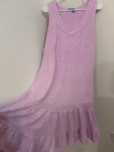 Fresh Produce Floral Ruffle Bottom V Neck T-shirt Dress Size Medium M - Picture 1 of 6