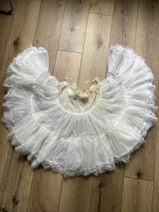 Vintage Malco Modes Partners Please Off White Petticoat Crinoline Skirt XL Pinup - Picture 1 of 9