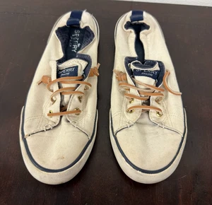 Sperry Top-Sider Damenschuhe 8,5 M Seacost Slipper Turnschuhe weiß Canvas - Bild 1 von 10