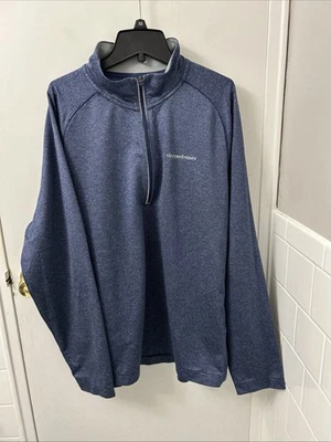Vineyard Vines Performance 1/4 Zip Mens Large Blue Pullover Pocket Long Sleeve - Image 1 of 4
