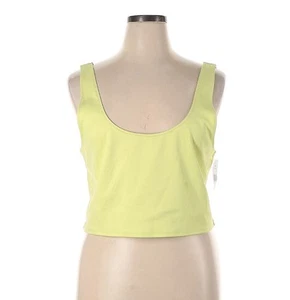 Good American ärmelloses bauchfreies Damen-Tanktop Scuba Key limette Größe 7 XXL NEU - Bild 1 von 4