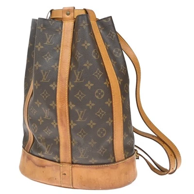 LOUIS VUITTON LV Randonnee PM Shoulder Bag Monogram Leather Brown M42243 31KA932 - Image 1 of 4