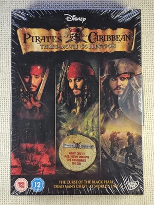 Pirates of the Caribbean Trilogy (2011) Johnny Depp  3-Disc DVD Box Set New - Image 1 of 2
