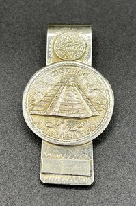 Vintage Alpaca Silver, Chichenitza Money Clip - Picture 1 of 9