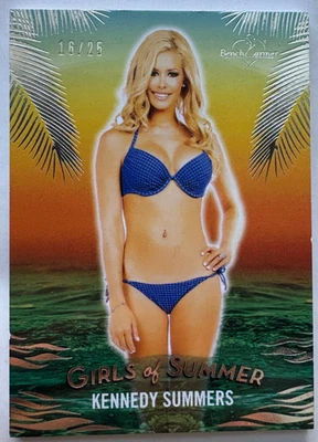 2025 BENCHWARMER GIRLS OF SUMMER KENNEDY SUMMERS SILVER FOIL BASE CARD /25 - Image 1 of 2