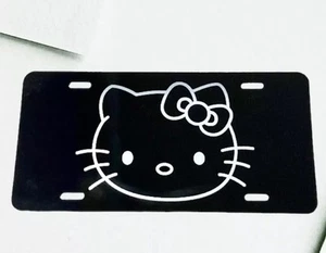 Hello Kitty Car Tag Engraved front License Plate. Plate is durable - Picture 1 of 3