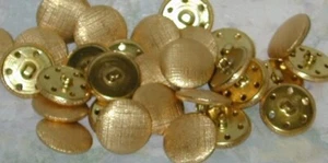 24 Bright Gold Plaid Metal Buttons 12 Large and 12 Small - Picture 1 of 1