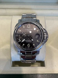 Panerai Luminor GMT Automatik 40mm Edelstahl Uhr PAM 00160 - Bild 1 von 12