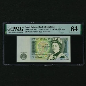 1981-84 Great Britain Bank of England 1 Pound Pick#377b PMG 64 Choice UNC - Picture 1 of 4
