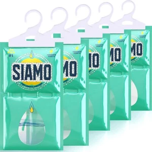 Siamo 5 Pack Sacchetti Deumidificatori Antimuffa Per Armadio, Casa, Assorbi Umid - Foto 1 di 7