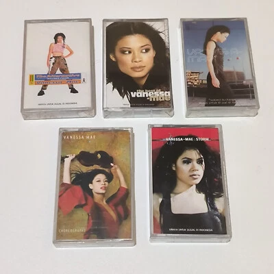 Vanessa Mae 陈美 lot 5x original indonesia tapes 3 NEW + 2 USED - Image 1 of 4