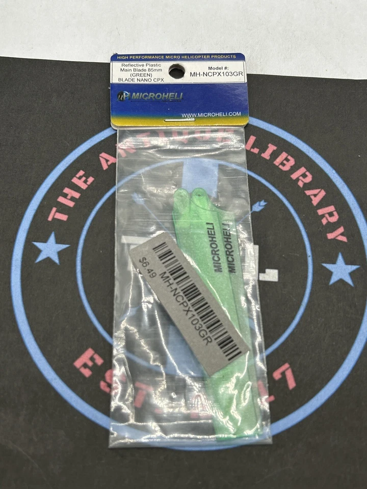MicroHeli. MH-NCPX103GR. Reflective Plastic Main Blade 85mm. Green. Blade Nano - Image 1 of 1