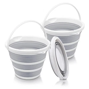 2-Pack Collapsible Buckets - 2.6 Gallon (10L) Large Capacity, Essen... Fast Ship - Picture 1 of 7