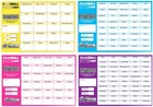 FOOTBALL SCRATCH CARDS Fundraising Team Cards Scratch Panel 20 30 40 50 80 Team