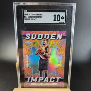 2023-24 Topps Chrome - Sudden Impact #SI-3 Scoot Henderson (RC) SGC 10 GEM MINT - Picture 1 of 2