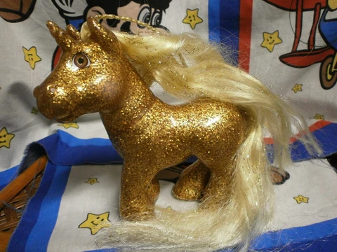 Vintage Cabbage Patch pony horse gold glitter Cover