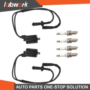 Labwork Ignition Coil&Spark Plug&Cap For HONDA Shadow 1100 VT1100 1987-2007 2pcs - Picture 1 of 12