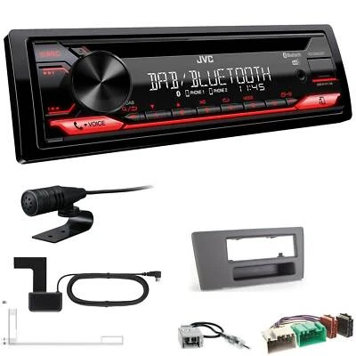 JVC KD-DB622BT DAB inkl Antenne Bluetooth Set für Volvo V70 2000-2004 schwarz - Bild 1 von 4