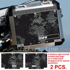 Adesivi valigie BMW R1200 R1250 GS adventure PLANISFERO BLACK adv bags stickers