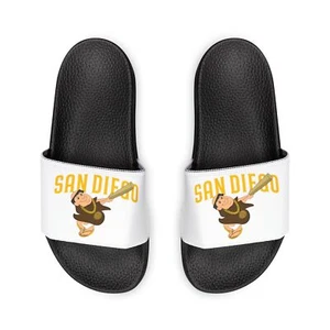 San Diego Padres Swinging Friar PU Sandals Men's Slides House Shoes Slippers - Picture 1 of 9