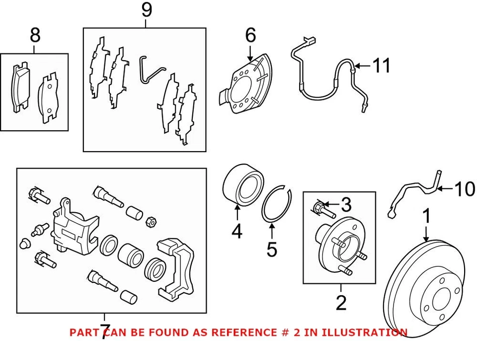 Buje de rueda delantera genuino OEM para Nissan Kicks Versa Note 1.6 S Plus SR SV Foto 1 de 1