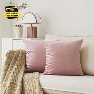 Decorative Throw Pillow Covers Pack of 2, Velvet Throw Pillow Cases for Couch Pi - Picture 1 of 7