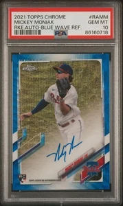 2021 Topps Chrome Mickey Moniak Rookie Auto Blue Wave Refractor PSA 10 - /150 - Picture 1 of 3