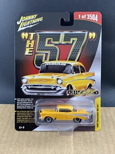 Johnny Lightning 1957 Chevrolet Bel Air, Jeff Lutz,1 of 3504, 1/64,COMB SHIP $1 - Picture 1 of 7