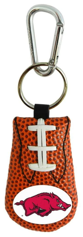 Arkansas Razorbacks Classic Leather Football Keychain [New] Key Chain Jewelry - Image 1 of 1