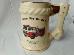 Pioneer Fire Co. No.1~1979 Pierce Pumper 1000 G.P.M. Ceramic Mug 150 Anniversary - Picture 1 of 6