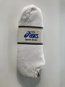 Vtg Asics Sports Socks Running 4 Pairs Mens Size 10-13 New Old Stock USA Made - Picture 1 of 7
