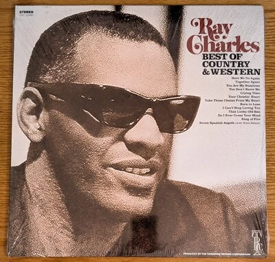 RAY CHARLES -BEST OF COUNTRY & WESTERN - OPAQUE ORANGE VINYL LP - BC - Image 1 of 2