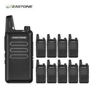 10 piezas Mini Radio Portátil Zastone X6 UHF400-470 Ham Walkie Talkie 16 canales X6 Radio - Imagen 1 de 9