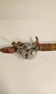 Vintage Pflueger Akron No 1893 Fishing Reel w/55" Metal Fishing Rod - Picture 1 of 18