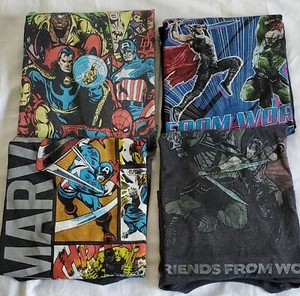 4 Marvel Comics Hulk Thor Captain America Gray Black T Shirts Ragnarok Mens L - Picture 1 of 12