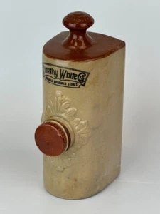 Old Vintage Antique Stoneware Bottle Foot Warmer Hot Water Bottle Timothy White - Picture 1 of 5