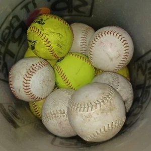 Lot of 12 Practice Softballs - These Are 12" Practice Balls, Various Brands - Picture 1 of 2
