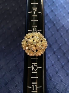 Antiker Diamant 14k Ring Gr. 9 um 20er-40er Jahre einzigartige Blumen Zargenfassung - Bild 1 von 8